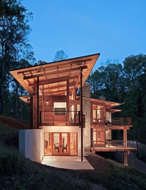 Desain villa kayu