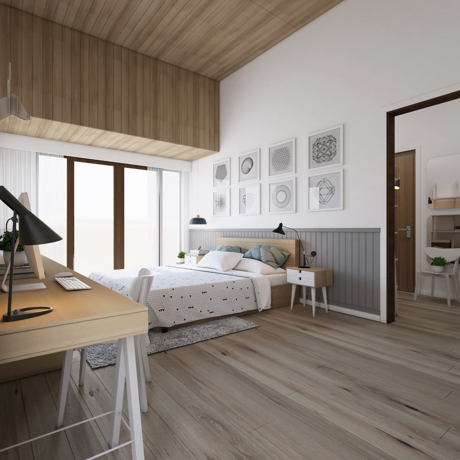 Desain Kamar Tidur Dengan Dinding Keramik  Desain Rumah