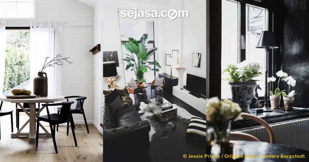 dekor rumah interior warna hitam