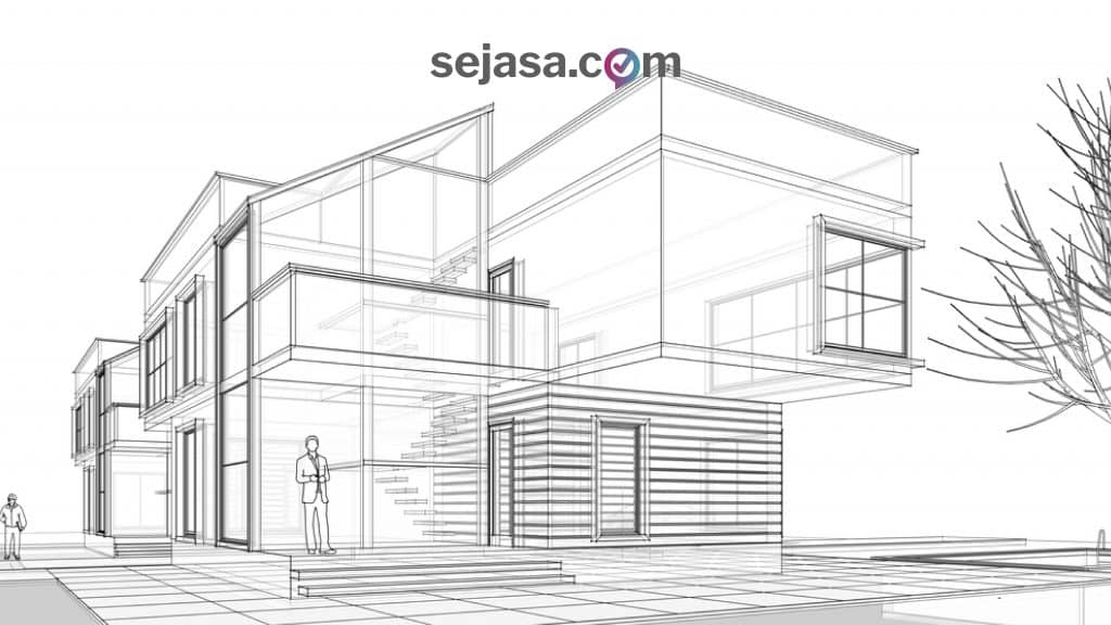 sketsa rumah