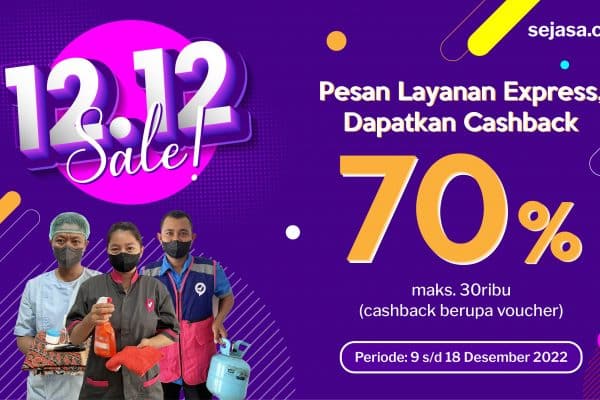 12.12 Sale: Nikmati Cashback 70% untuk Layanan Express!