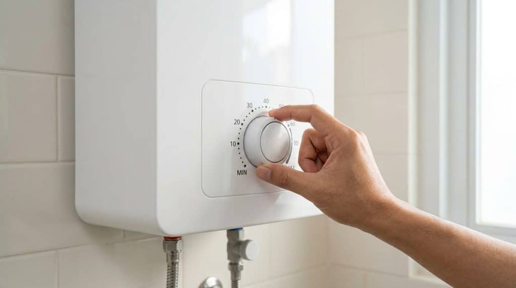 pengaturan suhu thermostat water heater