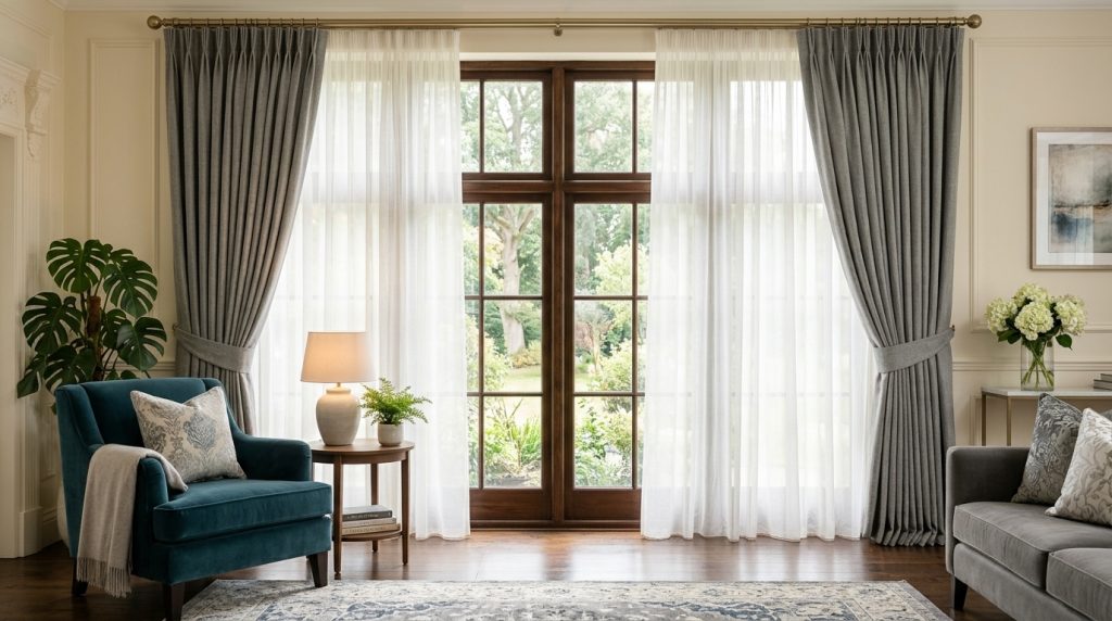 gorden double layer rumah